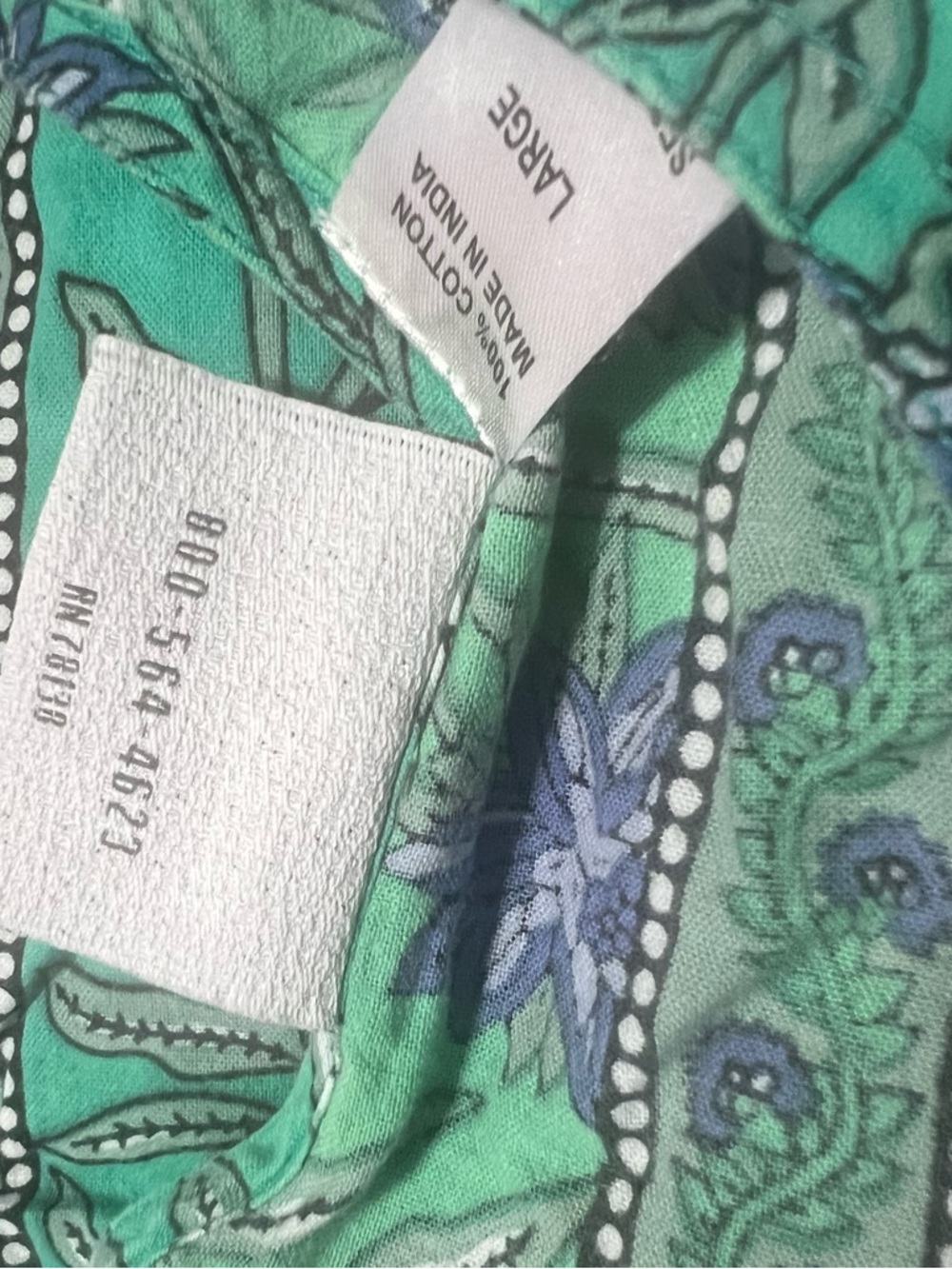 The Vermont Country Store
 Green Floral Tiered Sleeveless Midi Dress - Brand - Picture 8 of 8